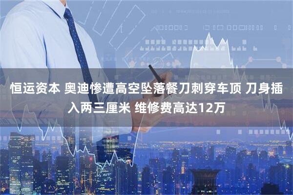 恒运资本 奥迪惨遭高空坠落餐刀刺穿车顶 刀身插入两三厘米 维修费高达12万