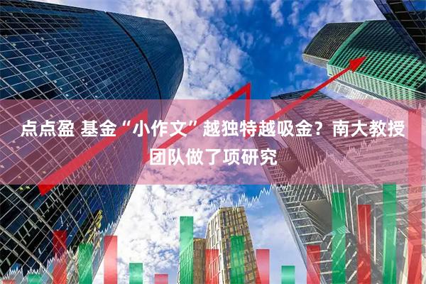 点点盈 基金“小作文”越独特越吸金？南大教授团队做了项研究